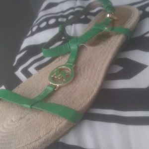 Mk green sandals